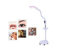 ZJGT Adjustable Swivel Arm Floor Standing Magnifying Light With 16X Magnifie Glass Lamp Floor Rolling Stand For Beauty Skincare Nail Manicure Tattoo Salon Eye Protection 93