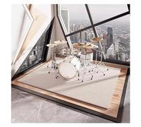 ZJHAHJY 6mm Thick Soundproof Drum Mat Acoustic Pads,Rug Runner for Upright Piano and Drum,Non-Slip Floor Carpet Living Room Cinema Gym Dance House (Color : Beige, Size 100x100cm)