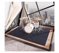 ZJHAHJY 6mm Thick Soundproof Drum Mat Acoustic Pads,Rug Runner for Upright Piano and Drum,Non-Slip Floor Carpet Living Room Cinema Gym Dance House (Color : Black, Size 100x150cm)