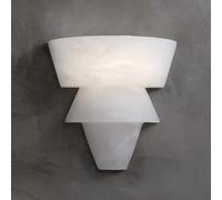 ZJHAHJY 8.66in Alabaster Sconces, Nordic Style Stone Wall Lamp, Natural Marble Lampshade Wall Light, G9 Socket Hardwired Interior Decoration Wall-Mounted Lamp for Dining Room Bedroom Living Room