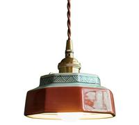 ZJHAHJY Ceramic Ceiling Pendant Light Fixture Glass Blue White Porcelain Lighting Kitchen Island Small Mid Century Modern Hanging Lamp Vintage Farmhouse Chandelier For Dining Room Bedroom Cafe