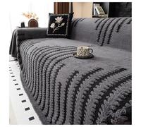 ZJHAHJY Chenille Couch Cover Sofa Covers, Washable Chenille Sectional Couch Covers - L Shaped Cushion Covers for Pets, Sofa Throws for Living Room (Grey,180x340cm/71x134in)