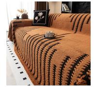 ZJHAHJY Chenille Couch Cover Sofa Covers, Washable Chenille Sectional Couch Covers - L Shaped Cushion Covers for Pets, Sofa Throws for Living Room (Coffee,180x280cm/71x110in)