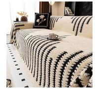 ZJHAHJY Chenille Couch Cover Sofa Covers, Washable Chenille Sectional Couch Covers - L Shaped Cushion Covers for Pets, Sofa Throws for Living Room (Beige,180x420cm/71x165in)