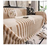 ZJHAHJY Chenille Couch Sofa Cover, Washable Couch Cover Blanket for Dogs & Pets - Oversized Sectional Sofa Slipcovers, Furniture Protector for Living Room (Coffee,180x380cm/71x149in)