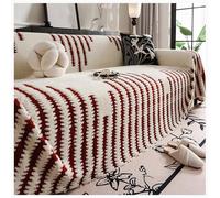 ZJHAHJY Chenille Couch Sofa Cover, Washable Couch Cover Blanket for Dogs & Pets - Oversized Sectional Sofa Slipcovers, Furniture Protector for Living Room (Red,180x280cm/71x110in)