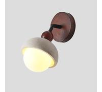 ZJHAHJY Dome Yellow Travertine Wall Lamp, Wabi-Sabi Art Lighting Fixtures, Nordic Modern Marble Sconce, Japanese Style Natural Stone Wall-Mounted Lamp for Living Room Bedroom Bedside Hallway