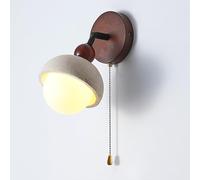 ZJHAHJY Dome Yellow Travertine Wall Lamp, Wabi-Sabi Art Lighting Fixtures, Nordic Modern Marble Sconce, Japanese Style Natural Stone Wall-Mounted Lamp for Living Room Bedroom Bedside Hallway