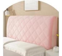 ZJHAHJY Double/Single/Full/Queen/Cal King Size Headboard Slipcover Universal Head Board Covers DustproofAll-Inclusive Padded Modern Bed Protector for Bedroom Decor(Pink,63in (160cm))