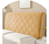 ZJHAHJY Double/Single/Full/Queen/Cal King Size Headboard Slipcover Universal Head Board Covers DustproofAll-Inclusive Padded Modern Bed Protector for Bedroom Decor(Camel,71in (180cm))
