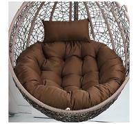 ZJHAHJY Egg Chair Cushion with Headrest Pillow, Tufted Swing Basket Chairs Pads Hanging Seat Cushions Replacement for Indoor and Outdoor Garden Offices(Coffee,100x100cm)