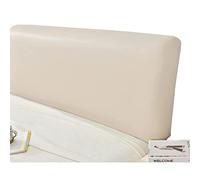 ZJHAHJY Leather Bed Head Cover,Faux Leather Headboard Cover For Super King/Double/Single Bed,Waterproof Dustproof Protective Cover,Stretch Bed Backrest Slipcover (Color : Cream, Size : 150x70cm)