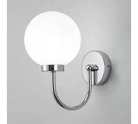 ZJHAHJY Modern Globe Gooseneck Sconce, Bathroom Vanity Wall Light with White Globe Glass Lampshade, Hardwired Indoor Wall Lamp Fixtures for Hallway Kitchen Bedroom Bedside Living Room