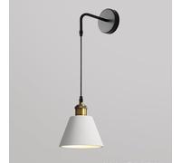 ZJHAHJY Modern Minimalist Sconce, Nordic Macaron Style Wall Light Fixture, Industrial Metal Wall-Mounted Pendant Light, Height Adjustable Indoor Wall Lamp for Bedroom Bedside Dining Room Kitchen