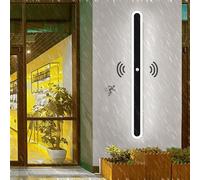 ZJHAHJY Outdoor Long Wall Light with Motion Sensor Lights Black Modern Porch LED Mounted Sconce Acrylic Outside IP65 Rain Rating Lamp for Patio Garage Garden