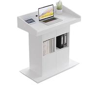 ZJHAHJY Podium Moderating The Speaker's Stand Conference Room Lectern Podium Stand Portable Extra Wide Double Drawer Lectern Teachers' Choral Lectern Minimalist Square Lectern Restaurant Welcome Desk
