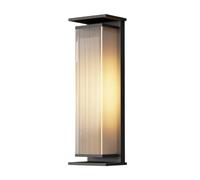 ZJHAHJY Post-Modern LED Wall Sconce Light Luxury Outdoor Wall Light Stainless Steels Wall Lamp Durable Exterior Wall Light Acrylic Lampshade Outdoor Sconces Black Wall Lighting for House Patio Porch