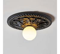ZJHAHJY Vintage Hallway Flush Mount Ceiling Light Mid Century Kitchen Lighting Fixtures Ceiling French Country Wood Ceiling Lamp Black Rustic Farmhouse Wall Sconce for Bathroom Porch Foyer Bedroom