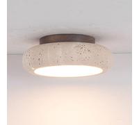 ZJHAHJY Vintage Home Decoration Kitchen Flush Mount Ceiling Light Rustic Hallway LED Small Natural Stone Mid Century Lamp for Bedroom Bathroom Farmhouse Stairway