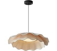 ZJHAHJY Vintage Mid Century White Lantern Dining Room Large Chandelier Over Table Handmade Fabric Silk Flower Pendant Light Kitchen Hanging Lamp Modern Brass Lighting for Living