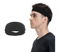 ZJHCEUS Custom Basketball Headbands for Men Mens, Customized Junk Headbands, Personalized Moisture Wicking Workout Sweatbands for Running, Cycling, Yoga, Football Accessories, Pure Black