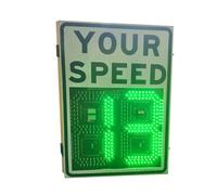 ZJHESXV 24"x35" Solar Powered Speed Radar Sign, 2 Digital LED Speed Limit Radar Display, Wireless Speed Sign with Remote Control for Roads, Vehicles