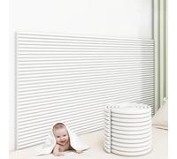 ZJHESXV 3D Anti-Collision Wall Padding, Nursery Decor Wall Padded, Wall Mounted headboard Soundproof for Bedroom Kids Living Room Nursery Playroom Wall Protection(White,1 Pcs)