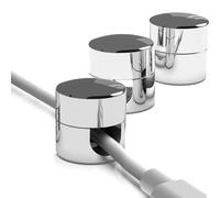 ZJHESXV 3pcs Cable Anchors 6 Color for Desk Organization, 2024 Upgrade Metal Premium Aluminum Cord Organizers, Charger Cable Management Clips for Home Office Sturdy, Functional Stylish, Silvery