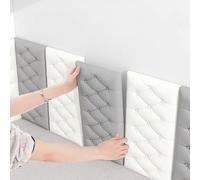 ZJHESXV Anti Collision Padded Wall Panels, 60 x 30 CM Self-adhesive Wall Padding, Peel and Stick Wall Cushion, Bedside Wall Sticker, Bedroom Headboard, Upholstered Wall Panels(Pink,8 pcs)