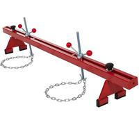ZJHESXV Engine Support Double Beam Bar, 1102lbs / 500kg Engine stand with Dual Hooks Chains, Steel Motor Transmission Hoist, Motor Traverse Lifter Gearbox Support