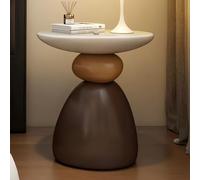 ZJHESXV Modern Resin Bedside Table, Sofa Small Side Table, Decorative Stone Shape Nightstand, Modern Coffee Tables, Suitable for Bedroom, Living Room, Balcony(Large)