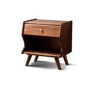 ZJHESXV Nightstand with Drawer and Open Storage Retro Style Bedside Table Storage Cabinet Small Coffee Tables for Living Room Practical(Brown)