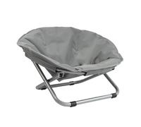 ZJHESXV Round Pet Bed, Round Fold Away Pet Chair, Portable Round Fold Out Elevated Cat Bed, Ound Camping Chair Fold Away Pet Chair, Foldable Moon Chair, Chair for Small Dogs Gray