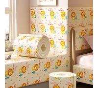 ZJHESXV Self-Adhesive Padded Wall Panels - Anti-Collision Wall Padding for Kids Autism with Animal Prints, Soft Upholstered Wall Panels for Nursery/Bedroom, Wall Cushion Stickers Decor(H,60x200 cm)