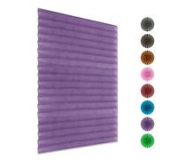 ZJHESXV Temporary Blackout Blinds, Stick on Blinds Curtains No Drill Blinds Curtains Blackout Blinds with Clips for Home Bedroom Kitchen Bathroom Windows (Color : Purple, Size : 60 * 180cm)