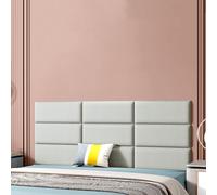 ZJHESXV Wall Padding for Kids Playroom, 3D Anti-Collision Wall Cushion, Bed Backboard, Wall Decoration Protection Panel, Upholstered Wall Panels for Bedroom/Living Room(White,30 CM x 30 CM)