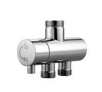 ZJHLE Shower Faucet Diverter 3 Way Shower Arm Diverter 2 Functions Faucet Valve for Shower Mixer Brass Body Chrome Plated,TL8414