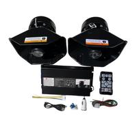 ZJHLGT Handlebar Loud Speaker Car Alarm Wireless Loudspeaker High Pitched Speaker Rescue Ambulance 12v24V Mounted 600W Main Unit+2 Ultra