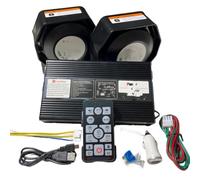 ZJHLGT Handlebar Loud Speaker Car Alarm Wireless Loudspeaker High Pitched Speaker Rescue Ambulance 12v24V Mounted 600W Main Unit+2 Ultra