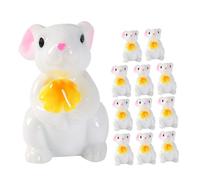 ZJHQQB 12pcs Resin Bunny Figurine Miniature Rabbit Decorations Rabbit Ornaments for Desktop Easter Bunny Decor