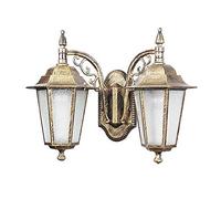 ZJHQQB 2-Light Vintage Retro Lantern Balcony Waterproof Antirust Double Head Wall Lamp 110- Villa Decorated Exterior Wall Light Aluminum Courtyard Porch Light
