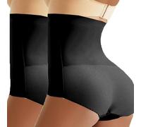 ZJHQQB 2 Pack Women Butt Lifter Shapewear, Mid-Rise Padded Hip Enhancer Seamless Underwear, Mesh Breathable Body Shaper, Wave Lace Trousers Fake Butt Lifter Pants