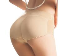 ZJHQQB 2 Pack Womens Mid-Rise Padded Hip Enhancer Shapewear, Mesh Breathable Butt Lifter Thicker Padded Bum Panties, Wave Lace Trousers Padded Knickers Body Shaper