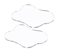 ZJHQQB 2pcs Acrylic Irregular Decorative Coasters with Heat Insulation for Coffee Cups and Drinks Unique Transparent Cup Mats for Home Kitchen Dining Table Ornaments and Festive