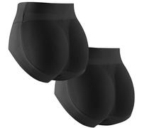 ZJHQQB 2pcs Padded Pants For Women, Middle Waistultra Thin Traceles Women Butt Pads Fake Butt Lifter Shapewear, High Elasticity Mesh Breathability False Buttock Briefs
