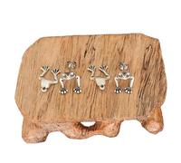 ZJHQQB 925 Sterling Silver Punk Vintage Frog Earrings for Men and Women Daily Collocation Jewelry, One Pair