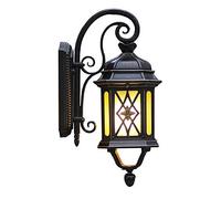 ZJHQQB American Courtyard Four-Leaf Wall Lamp Ninja Wall Light Waterproof Door Light High Grade Black Balcony Wall Sconce for Black Drawing