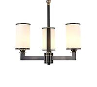 ZJHQQB Atmosphere Chinese Style Chandelier,E27 Light Luxury New Chinese Style All Copper Chandelier,Living Room Dining Room Study Room Bedroom Chinese Restaurant Lamps-Black rub gold 3 head