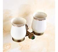 ZJHQQB Bathroom Shelves Antique All-copper Bath Towel Rack Bar Rail, High-end Bathroom Hardware Set, Retro Toilet Paper Holder, Coat Hook, Toilet Brush