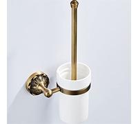 ZJHQQB Bathroom Shelves Antique Bathroom Accessories Set, Bronze Vintage Brass Hairdryer Holder, WC Paper Towel Rack, Ring Soap Basket, Robe Hook Grab